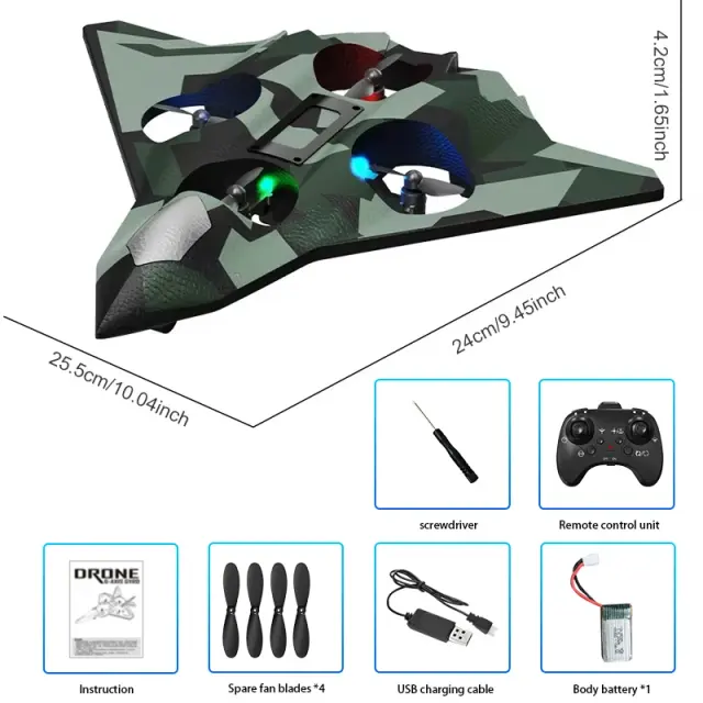 Aeronave RC L25 2.4GHz EPP Espuma 360 Flip 8-10 Minutos Voo