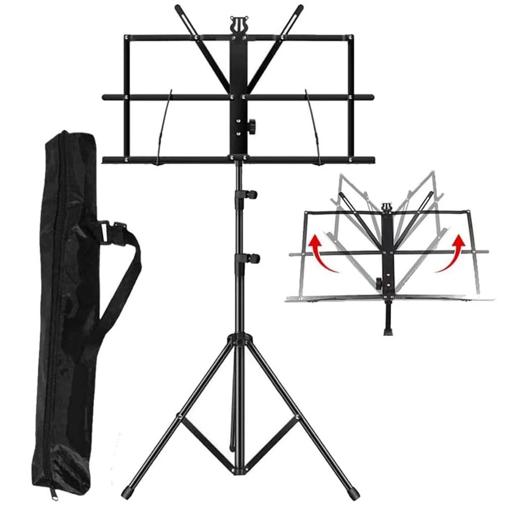 G-MARK-Dual-Use Suporte de Música Portátil, Folding Sheet, Desktop, Livro, Peso leve, Clip Holder, Bolsa de Transporte, Adequado - Image 1