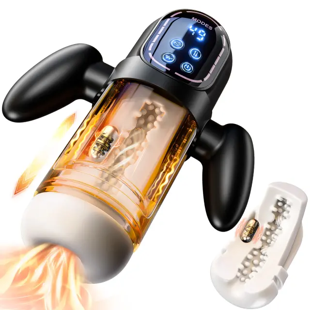 Masturbador Masculino Automático com 4 Sucções, 6 Vibrações e 9 Impulsos - Experiência 3D Realista