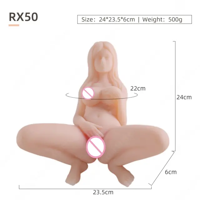 Heseks Boneca Masturbação TPE Realista Corpo Inteiro - Vagina Dobra de Prazer