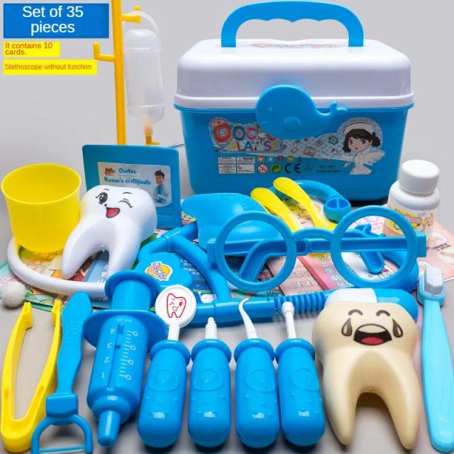 Kit Médico Dentista Infantil Ferramentas Simuladas Estetoscópio 1 Unidade