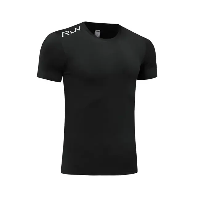 Secagem rápida Compressão Fitness T-Shirt, Ginásio Jersey, Camisa Sports, Corrida, mangas curtas, Elástico, Apertado Homens Sportswear, Roupas