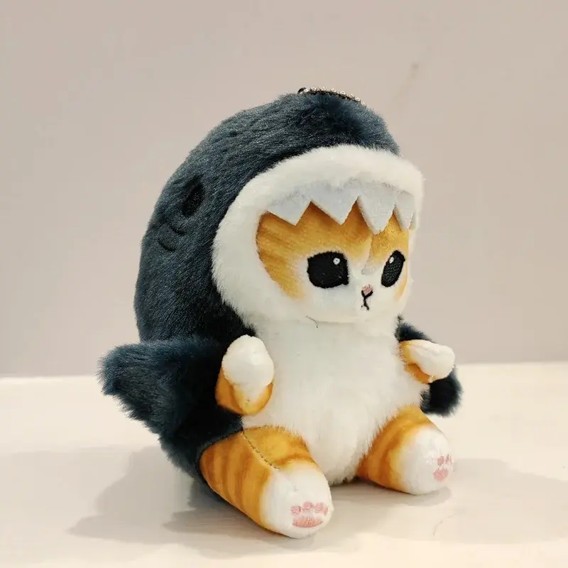 Kawaii Tempura Boneca de Pelúcia Chaveiro para Namorada, Camarão Frito, Tubarão, Desenhos Animados Do Gato, Bonito Mofusand, Anime Passatempo Pingente, Mochila, Presente - Image 1