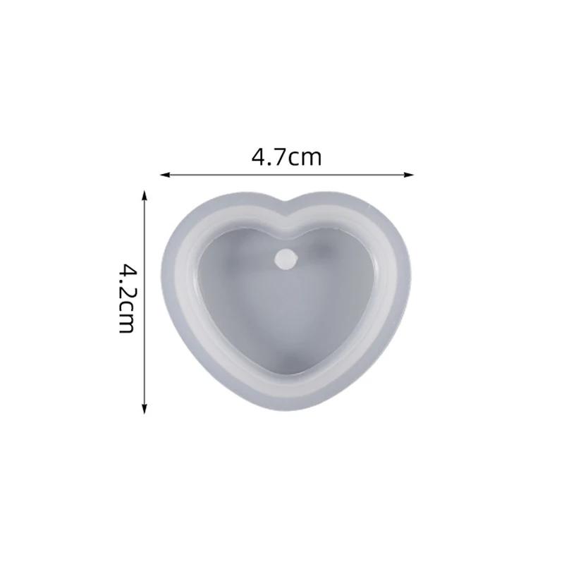 Silicone Resina Molde para Brinco e Pingente, Resina Epóxi, Jóias Fazendo Moldes, Coração DIY Encantos, Chaveiro Molde, Jóias Criativas - Image 1