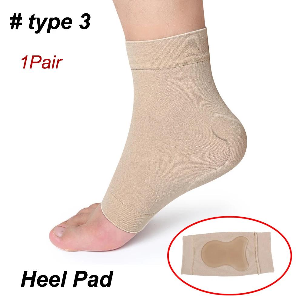 Patinação no gelo meias de proteção acolchoadas mangas malleolar frente pé shin aquiles tendão calcanhar meias gel almofadas 1 par - Image 1