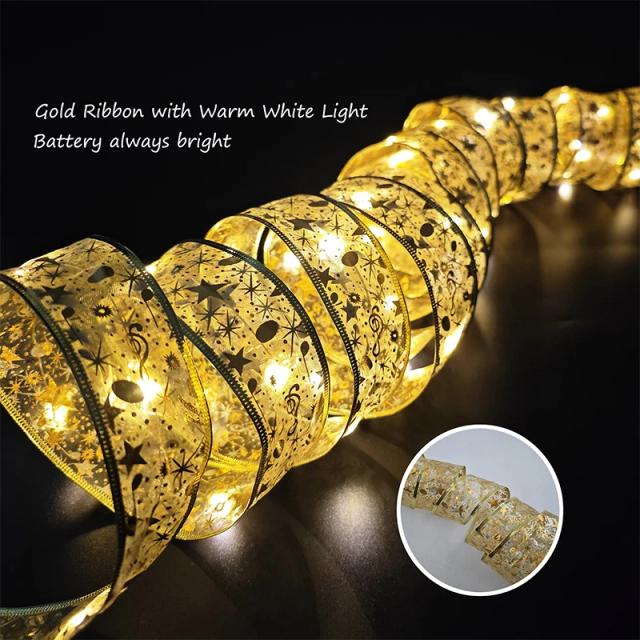 Fita de Natal LED Dourada 5-10 Metros