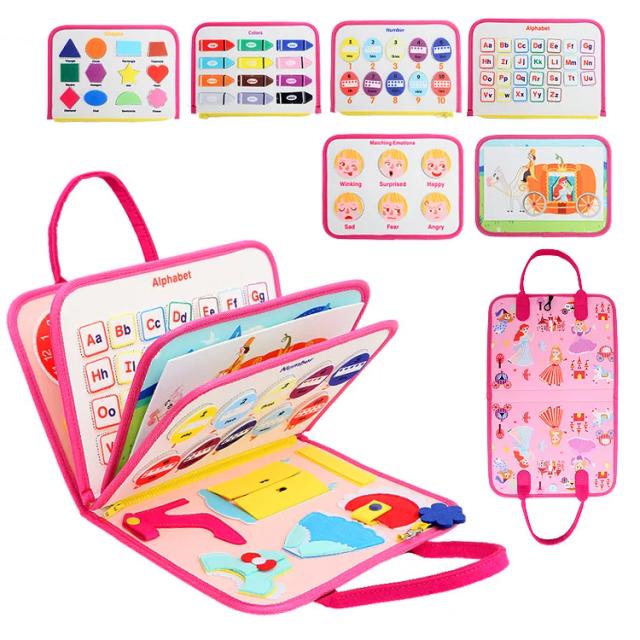 Placa Montessori Brinquedo Sensorial Dobrável 1 Peça