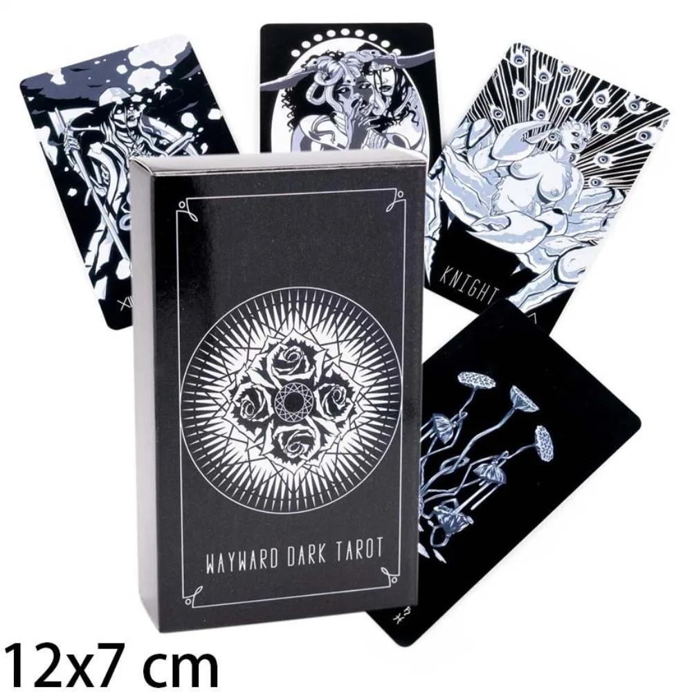 Wayward Dark Tarot Card Games, Totalmente Ilustrado, Tamanho Padrão, 78 Pcs Cards, 12x7cm - Image 1