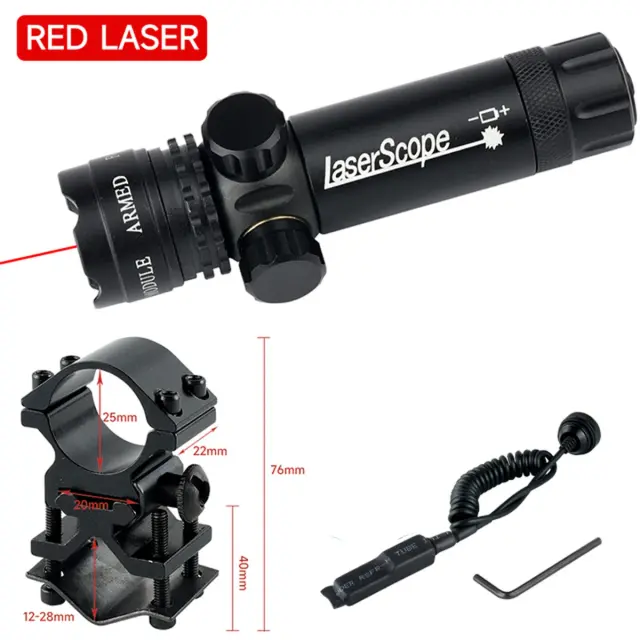 Mira Laser Tática Vermelho/Verde para Trilho Picatinny