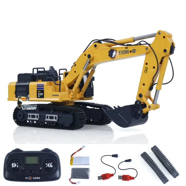 YIGONG Mini Escavadeira RC PC520 Elétrica 1/50 Metal