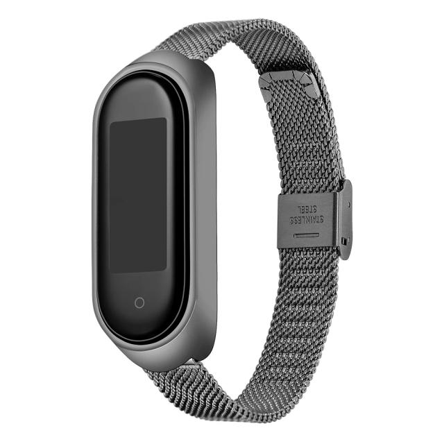 Pulseira Milanese Aço Inoxidável para Xiaomi Mi Band 8/7/6/5/4/3