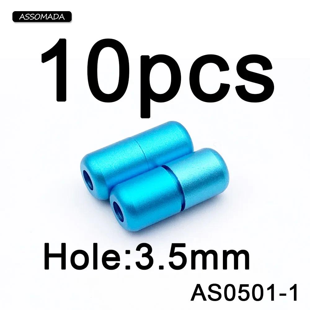 Alumínio Fechos Parafuso para Fazer Jóias, Cilindro Fecho Final, Colar e Pulseira Conectores, Acessórios DIY, 3.5mm Buraco, 10PCs - Image 1