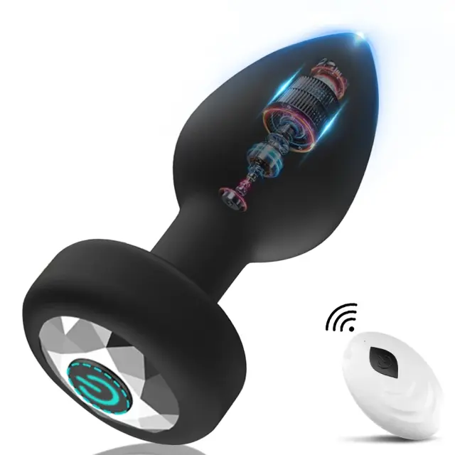 Plug Anal Vibratório Rosa 10 Modos Controle Remoto e App Bluetooth
