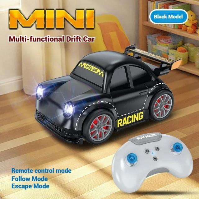 Mini Carro RC Inteligente 2.4G com Luzes e Sons - Controle Multifuncional