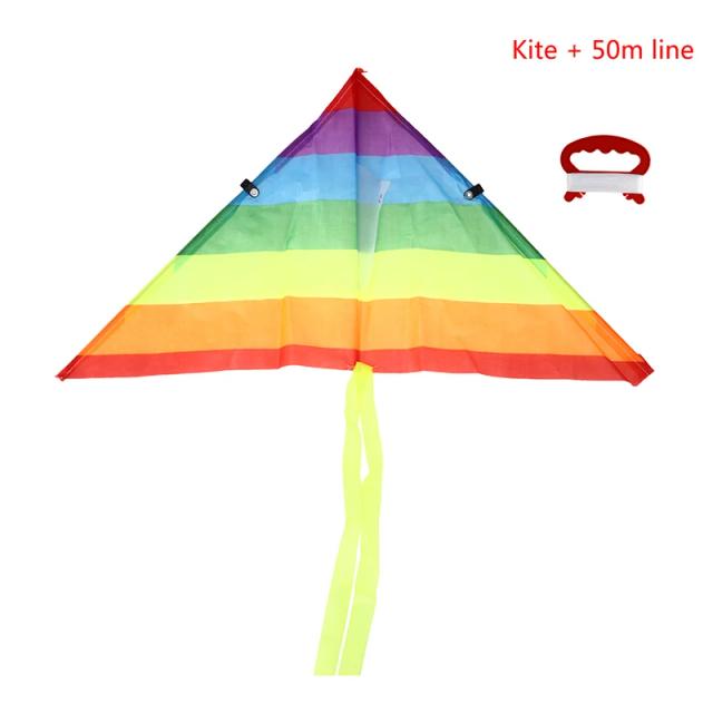Rainbow Kite 50m Linha Pipa Brinquedo Infantil Presente Jardim