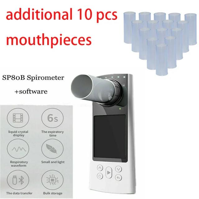 CONTEC Spirometer SP80B SP70B SP10 com Bluetooth e USB