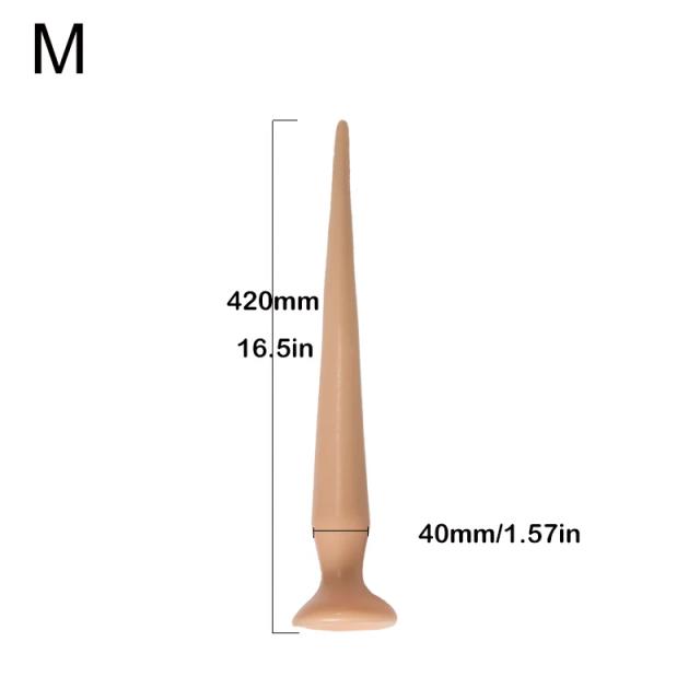Vibrador Longo Anal Plug PVC 13.7-18.9 Polegadas para Prazer Profundo