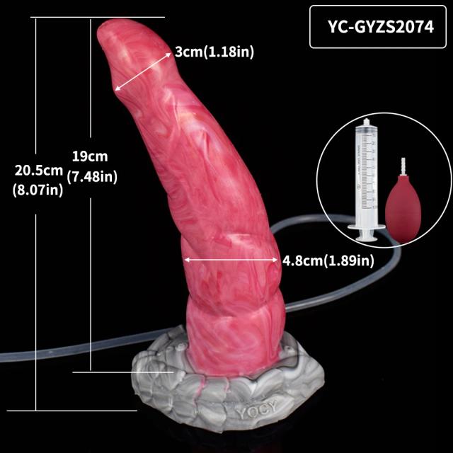 Qkkq Monstro Vibrador Silicone Macio Ejaculante Tentáculo Pênis Feminino Masturbar Plug Anal Brinquedos Sexuais