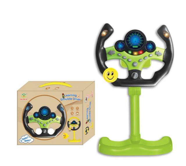 Volante de Simulação Elétrico Infantil com Luz e Som - Brinquedo Educacional