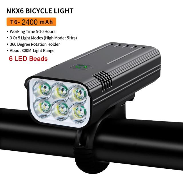 Natfire NKX 10000mAh Luz de Bicicleta USB 3600 Lumens