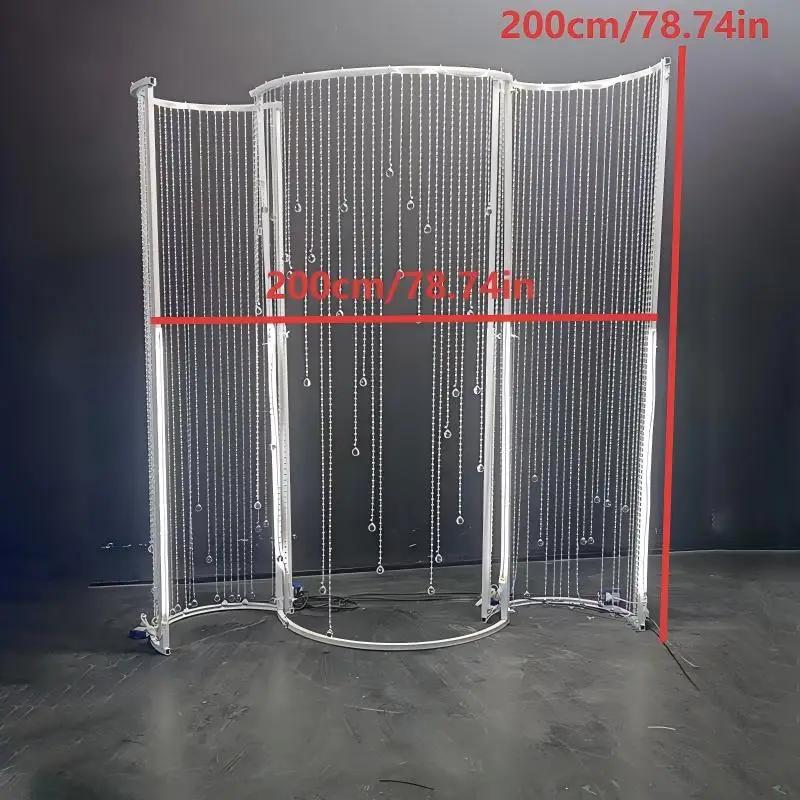 Arco de casamento frisado em forma de S com luzes LED cenário de palco para festa de noivado decoração foto pano de fundo - Image 1