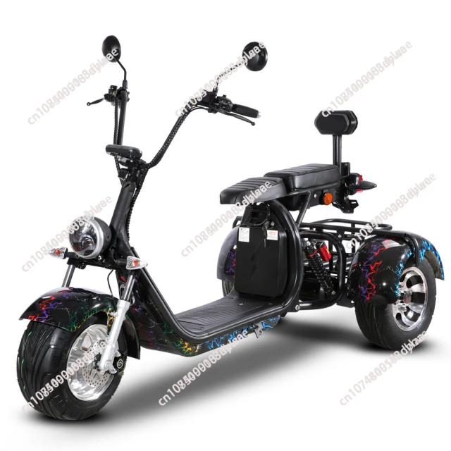 Scooter Elétrico 3 Rodas Off-Road Urbano Longo Alcance Adulto