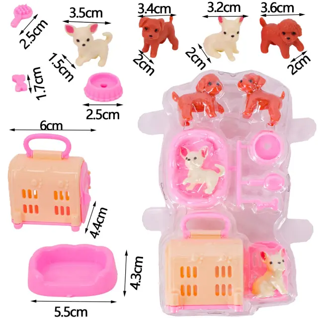 Casa de Bonecas 1/6 Acessórios para Barbie Espelho Cama Decoração Boneca BJD