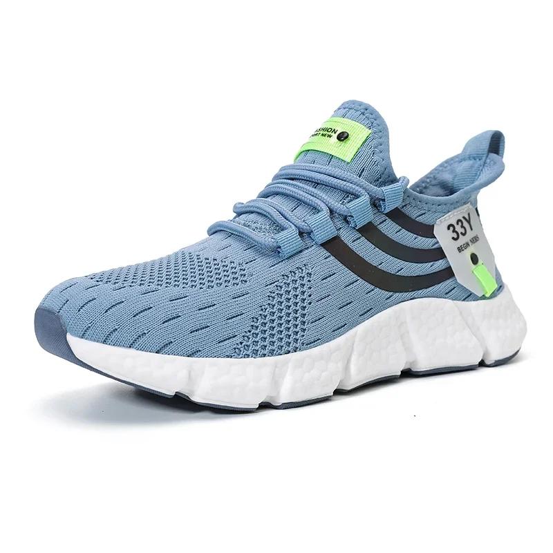 Homens tênis casuais verão respirável sapatos esportivos leve malha ao ar livre tênis de corrida atlético jogging tenis sapatos caminhada - Image 1