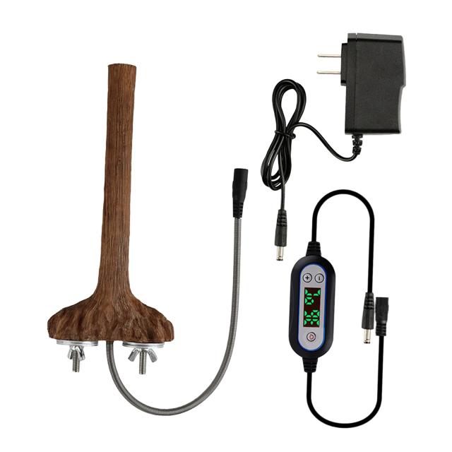 Poleiro Aquecido Ajustável para Gaiola de Pássaros - Ideal para Lovebirds, Canários e Papagaios Médios e Grandes
