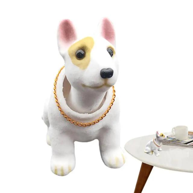 Bobblehead Estátua Balançando Cabeça Painel Carro Ornamento Figuras Colecionáveis Resina Cão 16cm