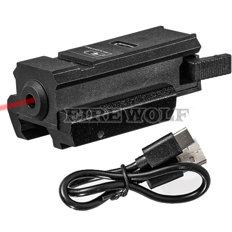 Mira laser tática vermelha e verde, arma recarregável por usb, mira laser para rifle, pistola de airsoft, ponteiro laser de tiro - Image 1
