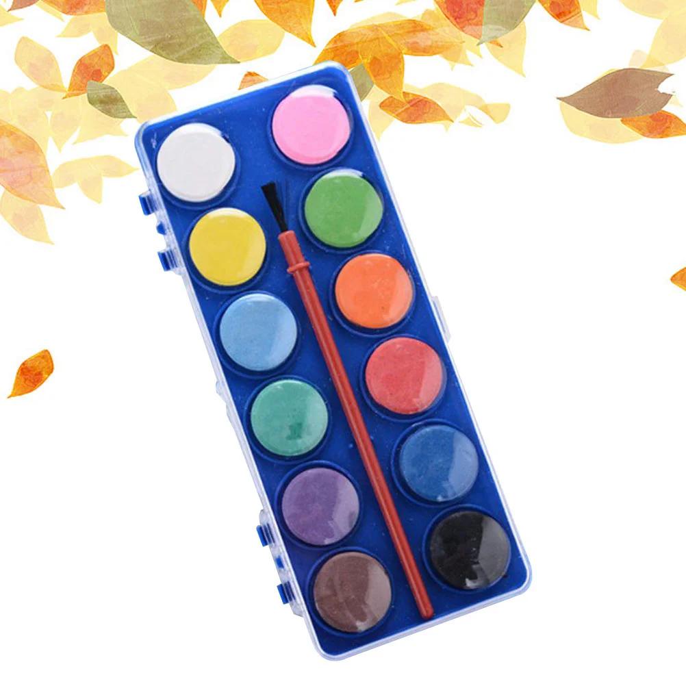 Kit pintura aquarela para estudantes e estudantes, tamanho pequeno, 12 cores - Image 1