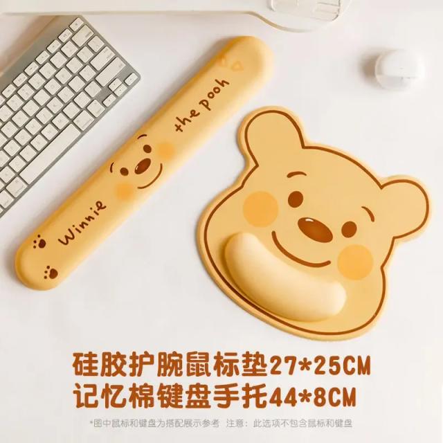 Winnie the Pooh Almofada de Pulso de Silicone Macio para Escritório e E-sports
