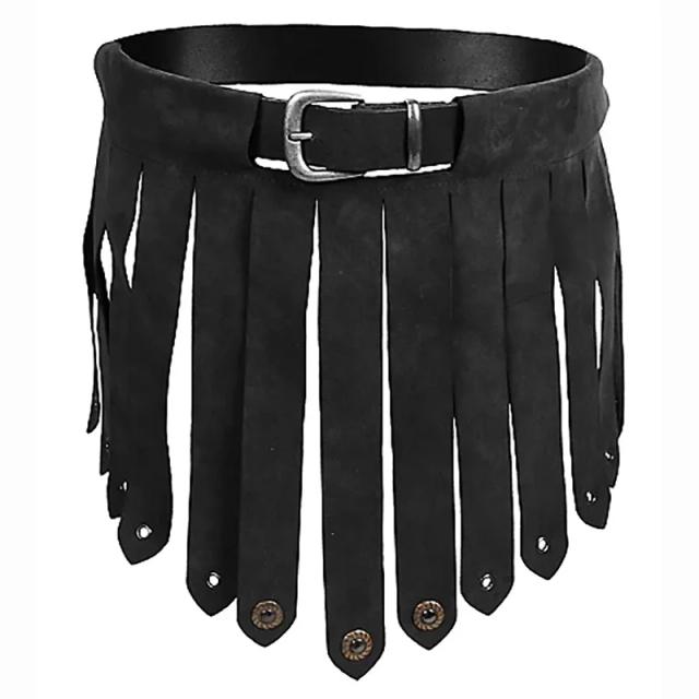 Saia de Couro PU Medieval Viking Knight - Armadura Gladiator Cosplay Guerreiro