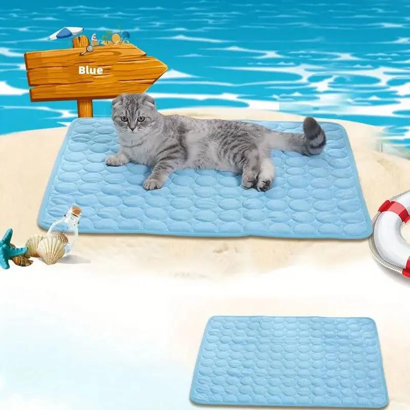 Pet Cooling Mat e Sleeping Pad, Dog Auto Cooling Mat, Gato, Summer Cool Pads, lavável, seda de gelo, cobertor respirável - Image 1