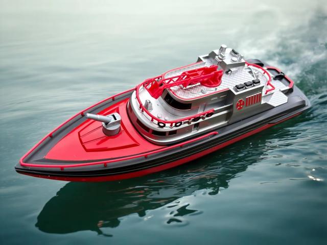 RTR Barco de Controle Remoto H158 H160 Resgate de Incêndio com Spray de Água 38cm