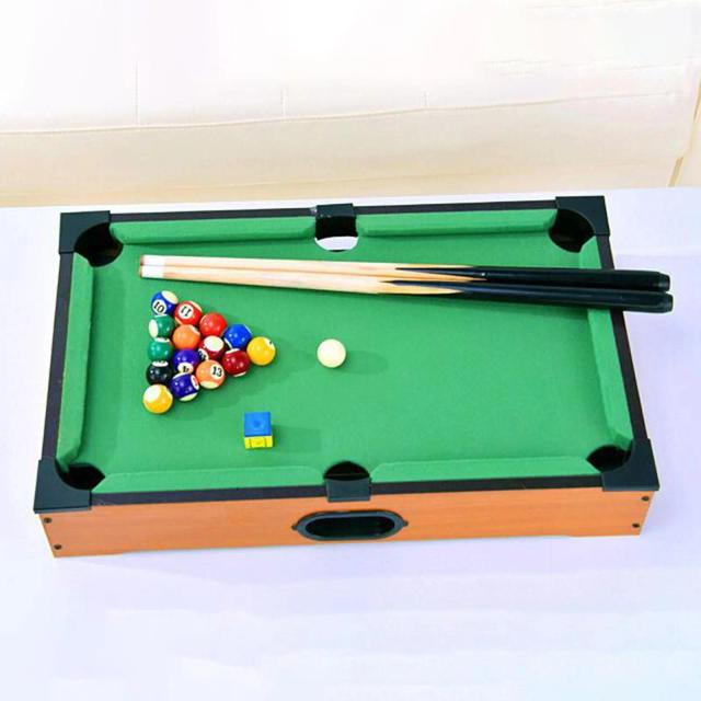 Mini Mesa de Bilhar Madeira 51.5cm Jogo Portátil para Todas as Idades