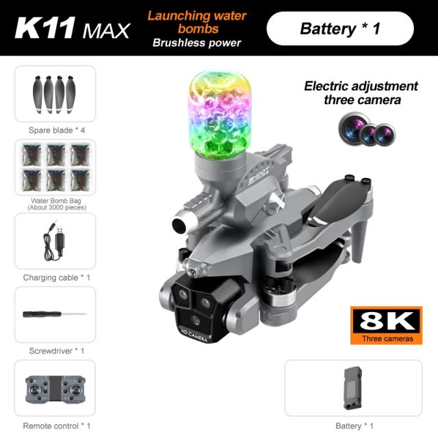Drone K11 Lançador de Paintball 8K Câmera HD Tripla