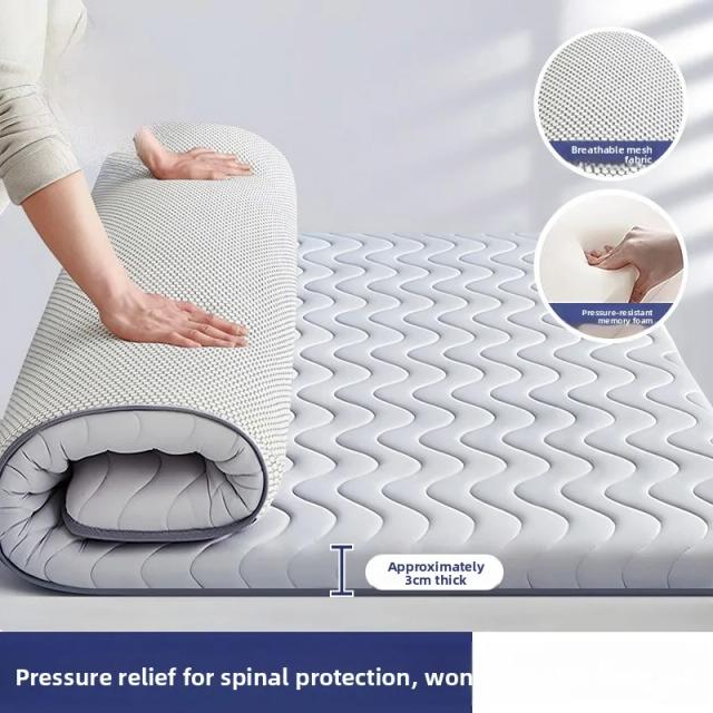 Colchão de Espuma Viscoelástica e Látex 50mm Conforto Médio para Cama Tatame