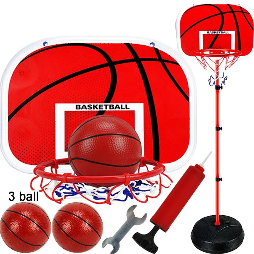 Rack de basquete ajustável, de 63-165cm, para 1-14 anos, crianças, bebês, áreas internas, esportes, bola de fundo, brinquedo de shoot - Image 1