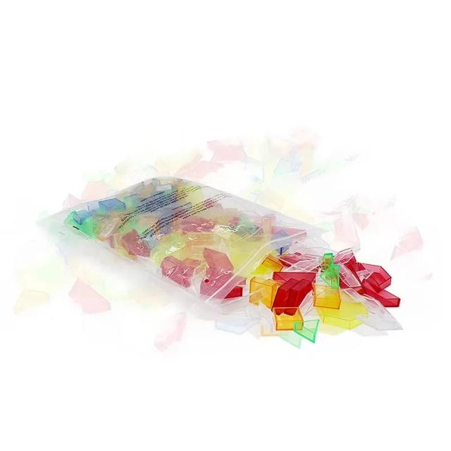 Blocos Transparentes Arco-Íris Montessori 180 Peças