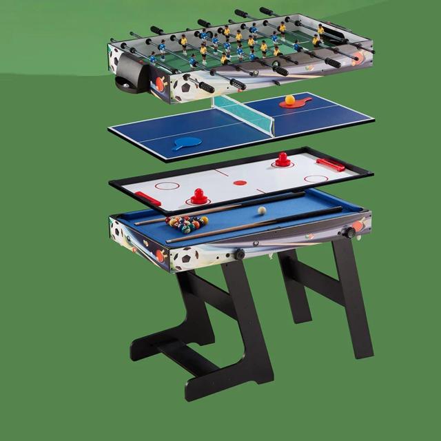 MDF Interno Mini 4 pés 4 em 1 Piscina Ping Pong Air Hockey