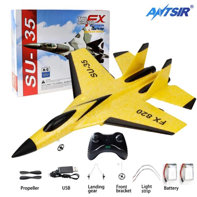 SU-35 Avião RC 2.4G FX820 Controle Remoto LED 1 Unidade