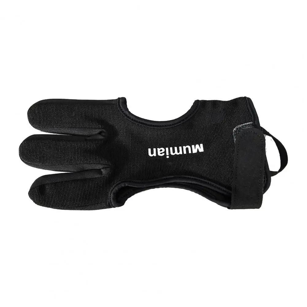 Luva de tiro com arco multi, acessório artesanal de longa duração, respirável, ideal para caça e tiro, grande, três dedos, 1 unidade - Image 1