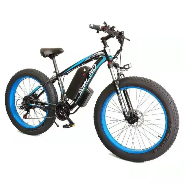 Bicicleta Elétrica de Montanha 48V 26 Polegadas Pneu Fat Bike 350W Lítio