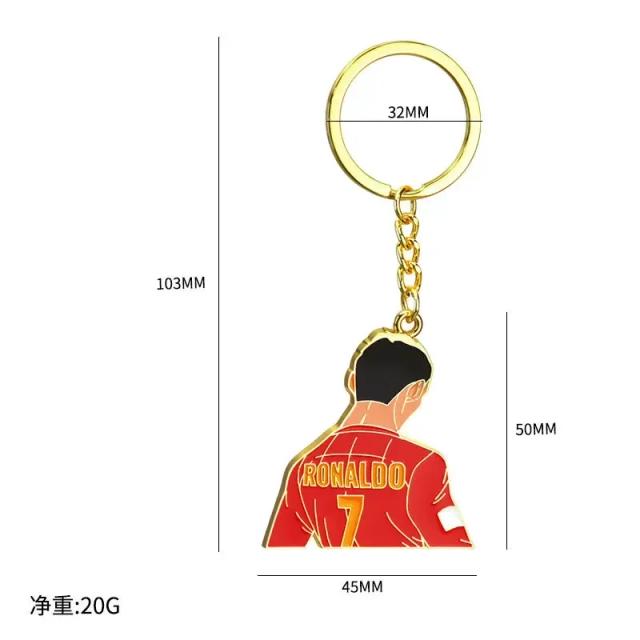 Presentes Comemorativos de Futebol da Equipe Nacional: Chaveiros, Pingentes e Copos Inspirados em Ronaldo para Fãs.