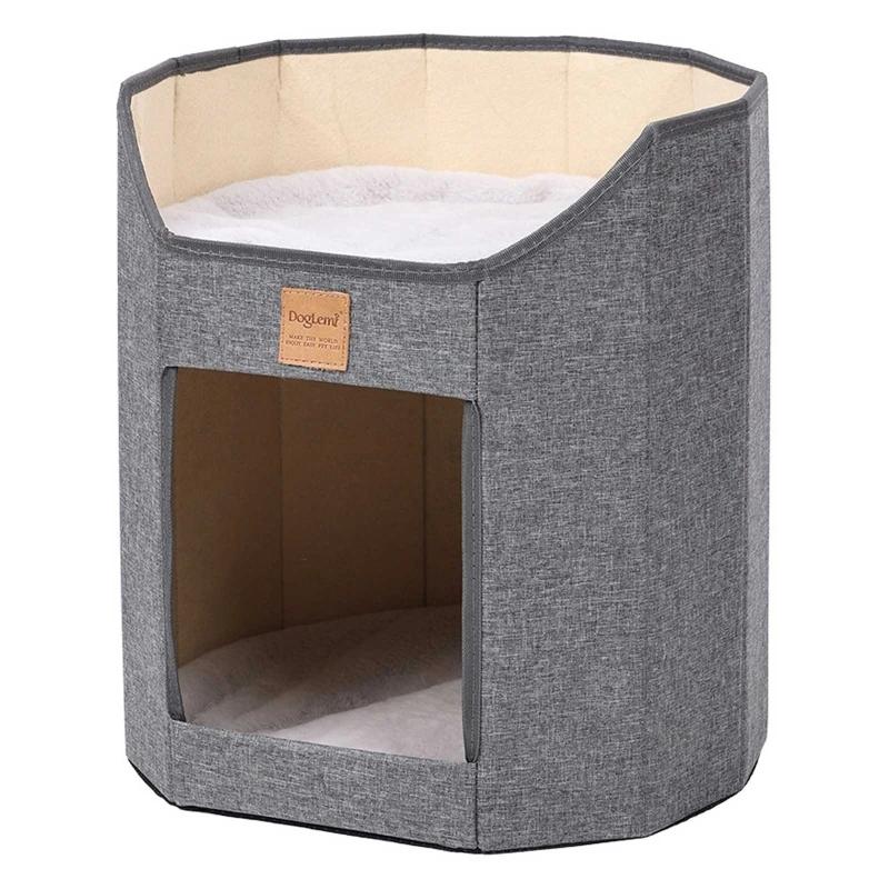 Casa gatinho cama dormir anti-arranhões cama caverna portátil suprimentos para gatos estimação - Image 1