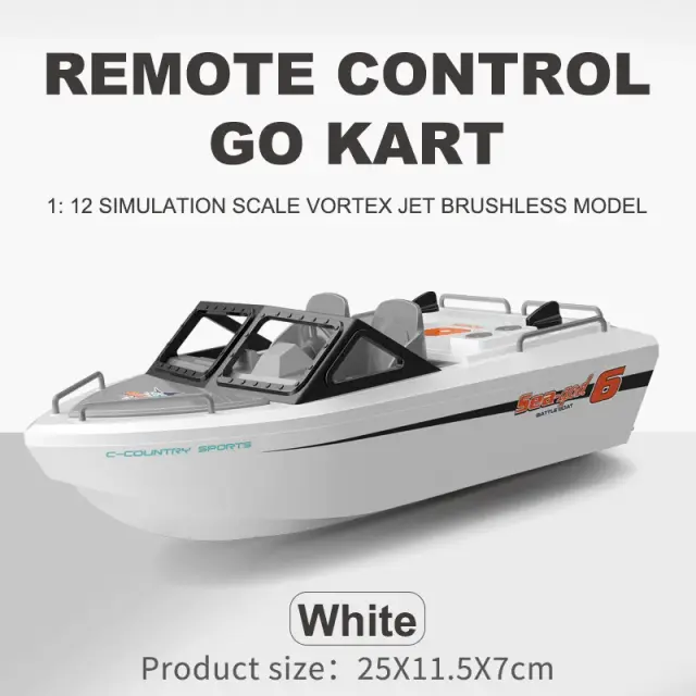 Vortex Go Kart TX693 Barco RC 1/12 Lancha de Corrida Elétrica Sem Escova 2.4G Alta Velocidade