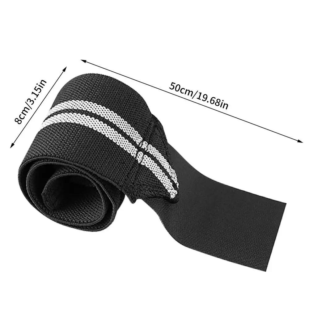 Faixa de pulso para levantamento de peso, tiras de suporte para pulso fitness com design de fixação, musculação, força de levantamento de peso - Image 1