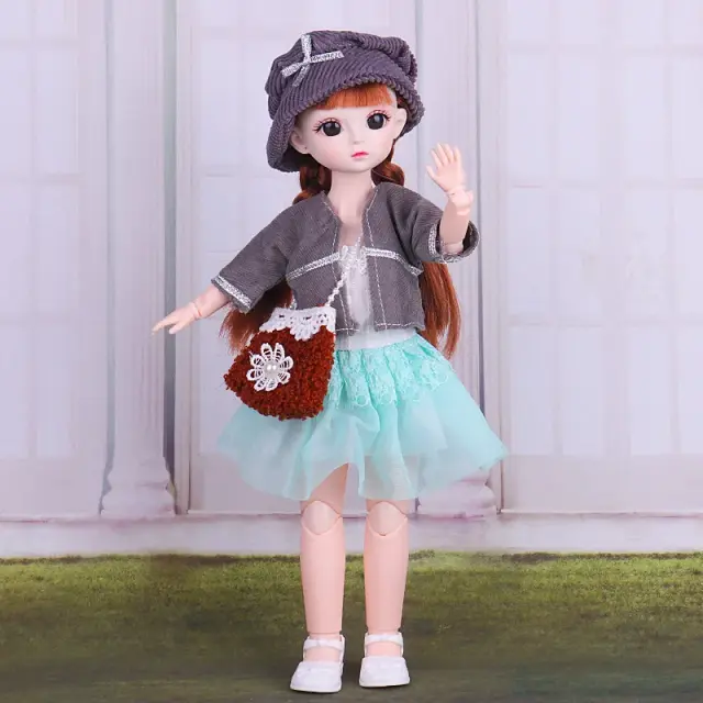 Boneca BJD Princesa 30cm Menina DIY Vestir 21 Articulações Móveis